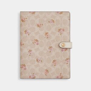 🎀🌸NWT~ COACH Notebook In Signature Canvas With Floral Print